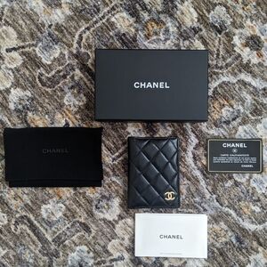Chanel Caviar Black Quilted Bifold Card Holder